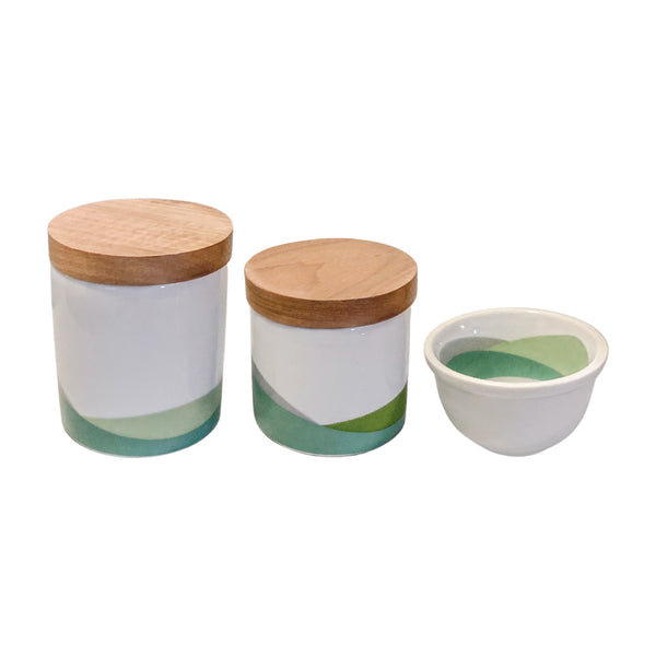 KIT HIGIENE 3PC AMEISE VERDE E CINZA