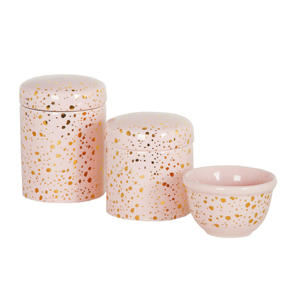 M1 KIT HIGIENE 3PC CEU ESTRELADO DOURADO FUNDO ROSA