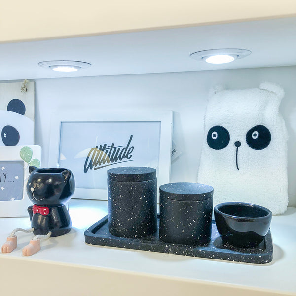 KIT DE HIGIENE GRANILITE PRETO