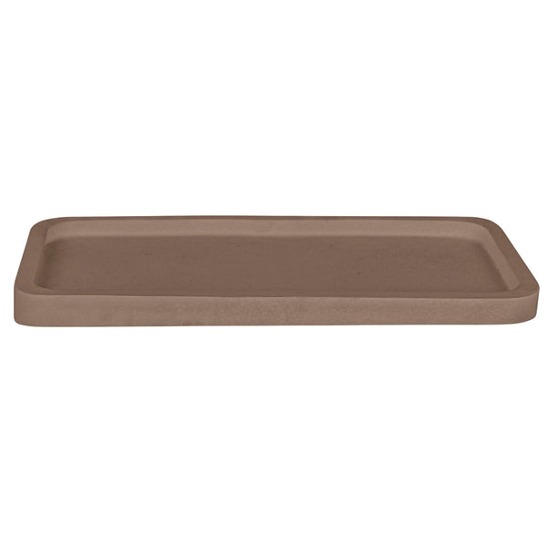 BANDEJA BORDA RASA RESINA TERRACOTA