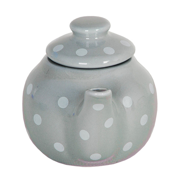 JG DE CHA CINZA COM POA BRANCO + BANDEJA 6PCS