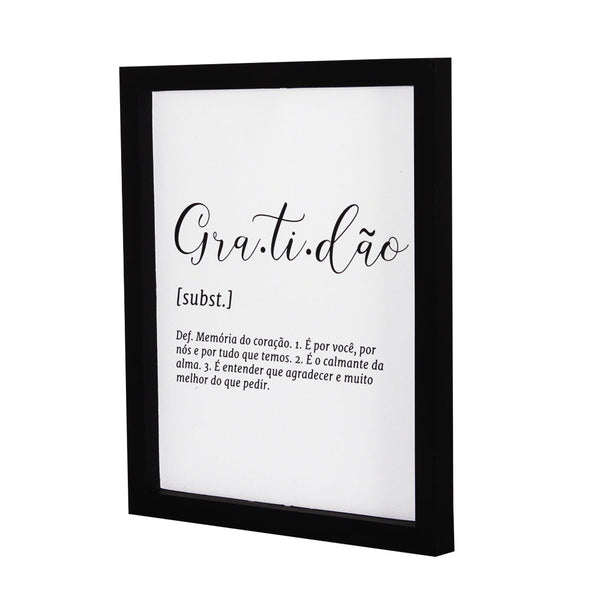 QUADRO GRATIDAO IMPRESSAO EM CANVAS MOLDURA PRETA