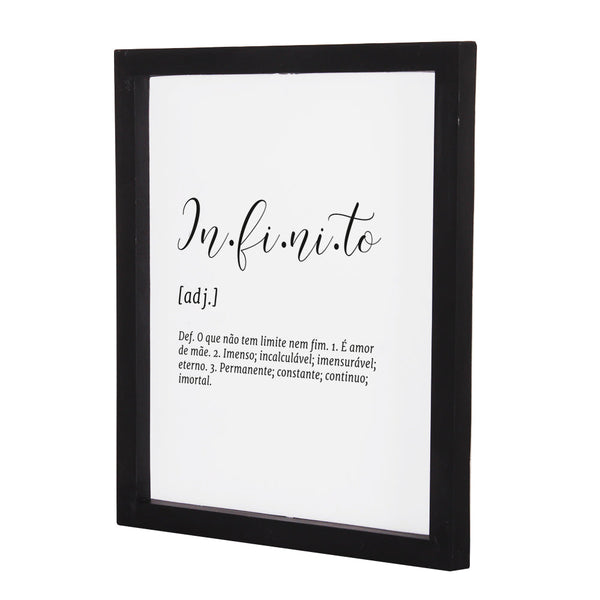 QUADRO INFINITO IMPRESSAO EM CANVAS MOLDURA PRETA
