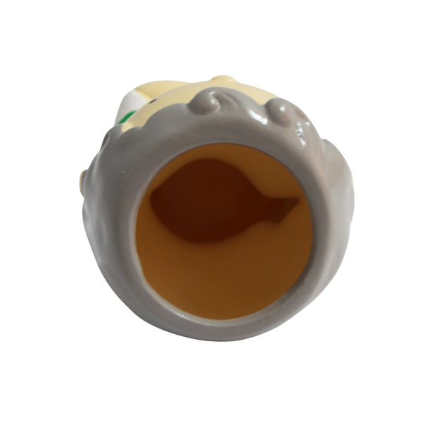 ENFEITE VASO DE CERAMICA MENINA LISTRADA