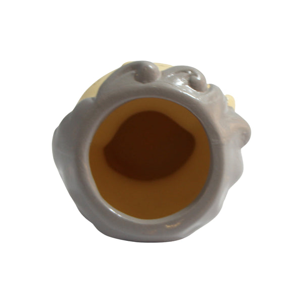 ENFEITE VASO DE CERAMICA MENINO MACACAO