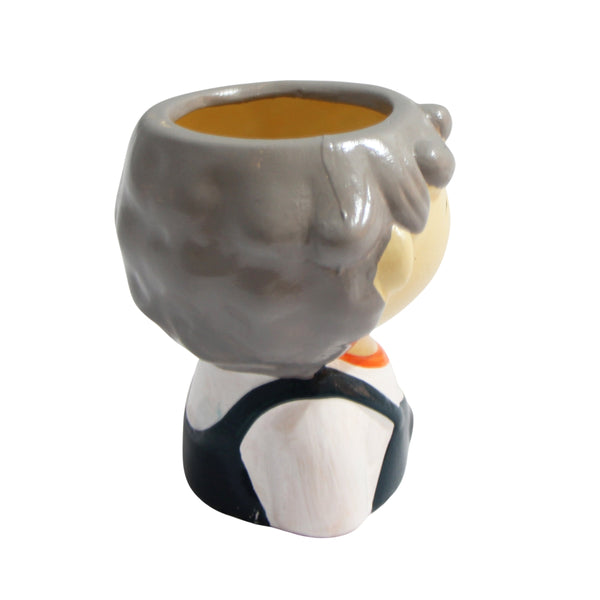 ENFEITE VASO DE CERAMICA MENINO MACACAO