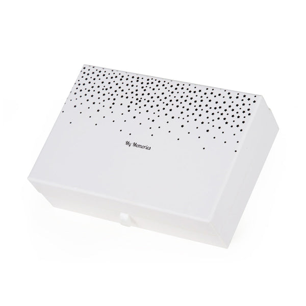 CAIXA PARA MEMORIAS EM PU COM DETALHES EM PRATA INCLUI PLACA EM METAL PARA GRAVACAO