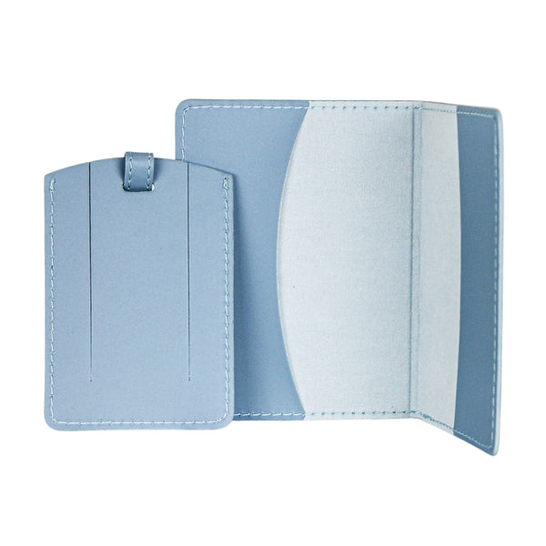 CAPA PARA PASSAPORTE + TAG DE MALA - MUNDO AZUL