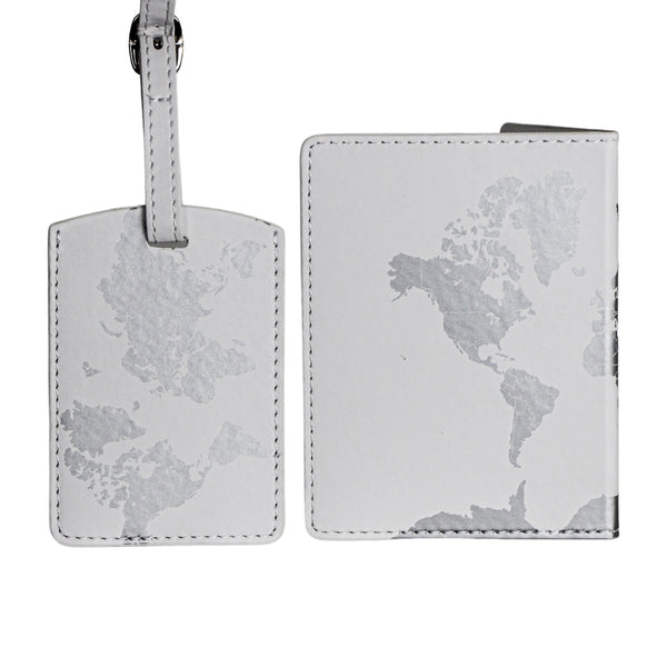 CAPA PARA PASSAPORTE + TAG DE MALA - MUNDO BRANCO