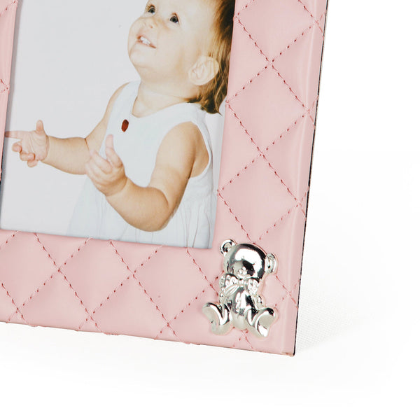 PORTA RETRATO ROSA URSO MATELASSE 10X15