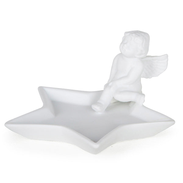 BOWL ESTRELA COM ANJO DE PORCELANA