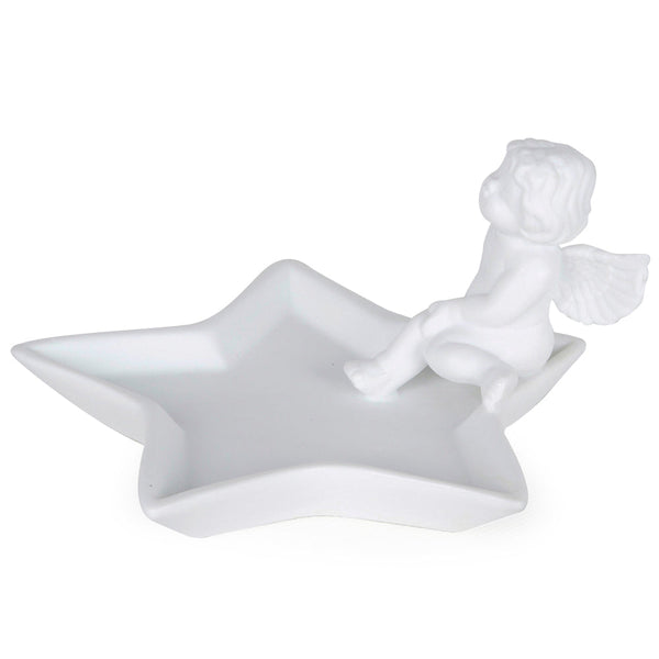 BOWL ESTRELA COM ANJO DE PORCELANA