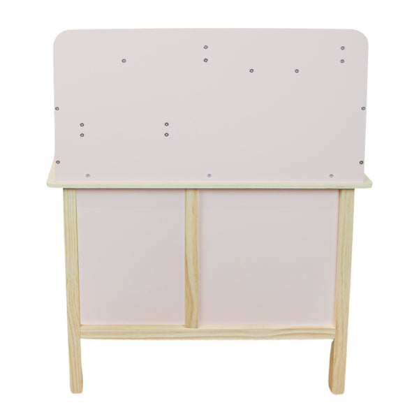 COZINHA INFANTIL DE MADEIRA ROSA COM ACESSORIOS E COOKTOP PARA MENINAS