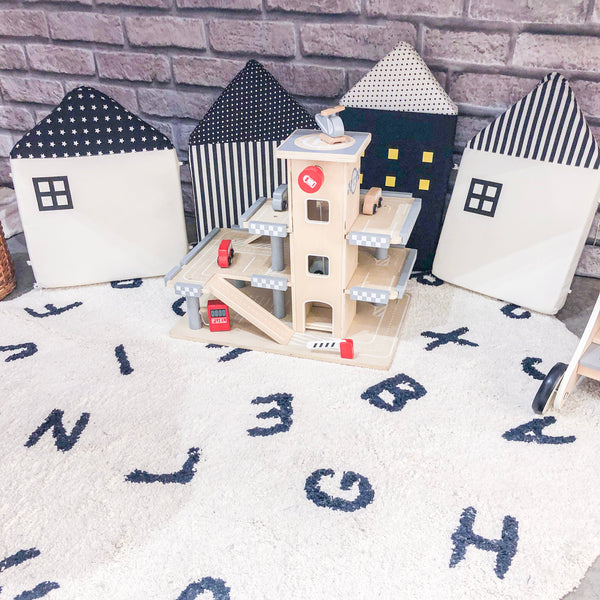 ESTACIONAMENTO DE MADEIRA + 4 CARRINHOS + HELICOPTERO