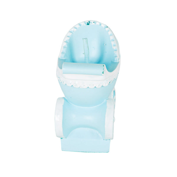 KIT COM 10 VELA CARRINHO VINTAGE AZUL PERFUMADAS