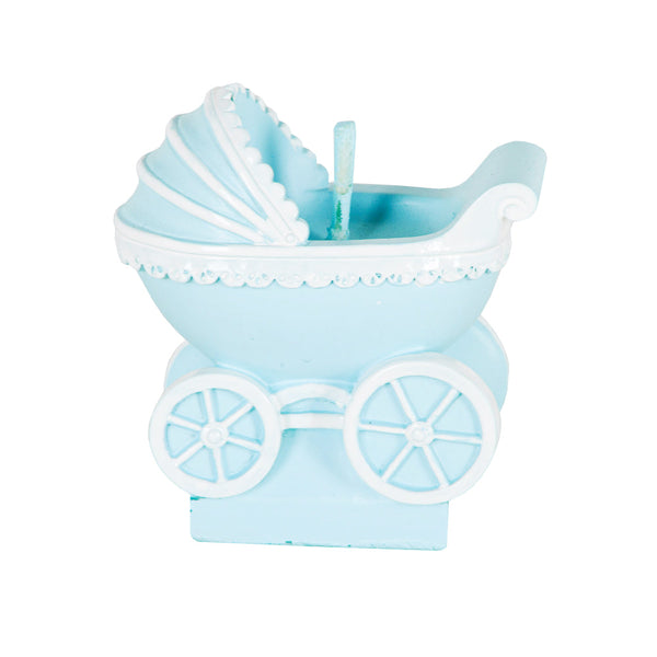 KIT COM 10 VELA CARRINHO VINTAGE AZUL PERFUMADAS