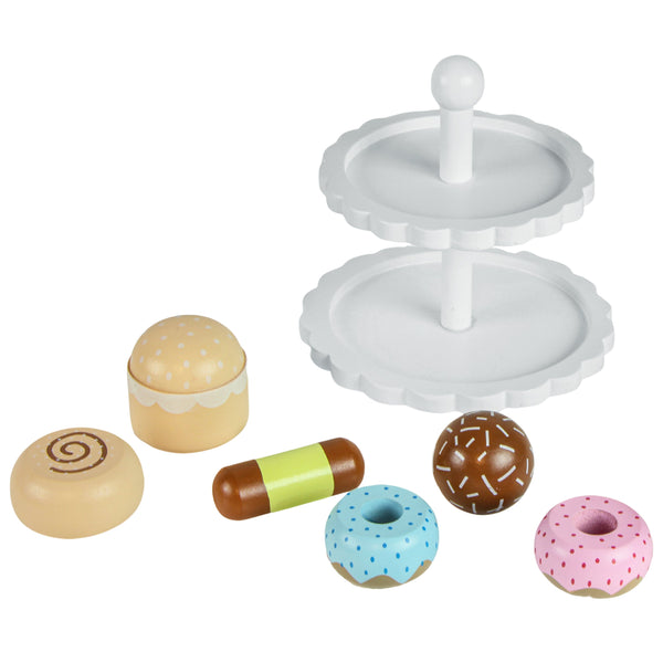 SUPORTE COM DOCINHOS DE MADEIRA PARA BRINCAR