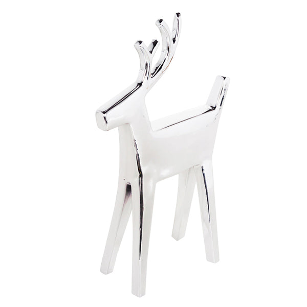 ESCULTURA DE CERAMICA RENA CROMADA G