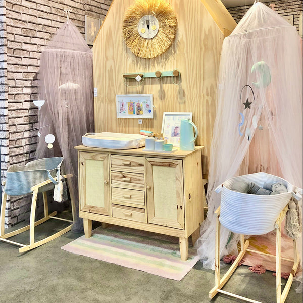 MOISES DE BALANCO CINZA 100% ALGODAO COM COLCHAO FOM