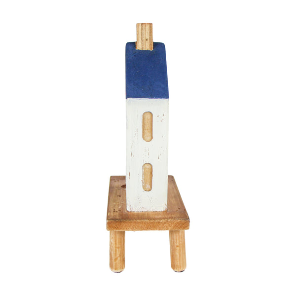 ADORNO CASA TELHADO AZUL MADEIRA RUSTICA