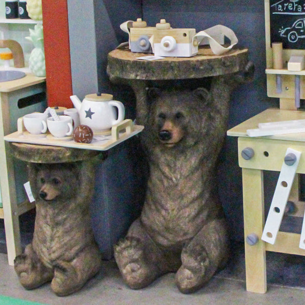 M1 MESA URSO MARROM DE RESINA G