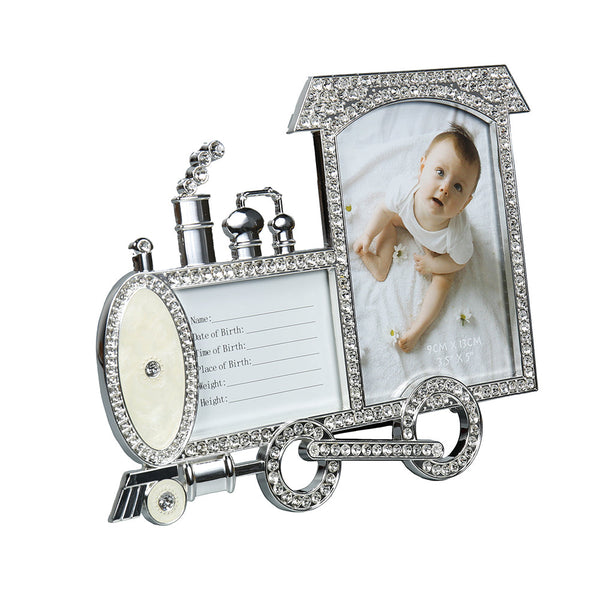 PORTA RETRATO TREM PARA MEMORIAS DE STRASS 21 X 16 CM