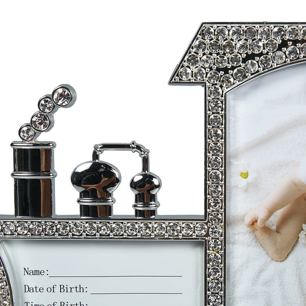 PORTA RETRATO TREM PARA MEMORIAS DE STRASS 21 X 16 CM