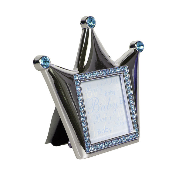 PORTA RETRATO COROA AZUL 9 X 8 CM - FOTO 4X4