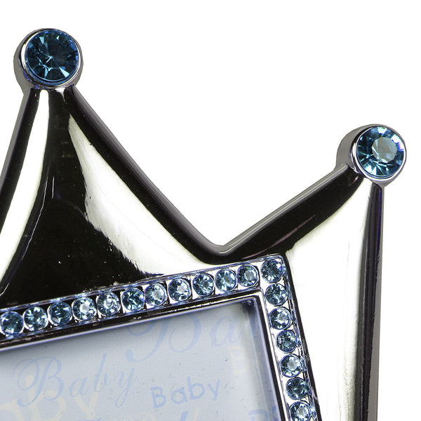 PORTA RETRATO COROA AZUL 9 X 8 CM - FOTO 4X4