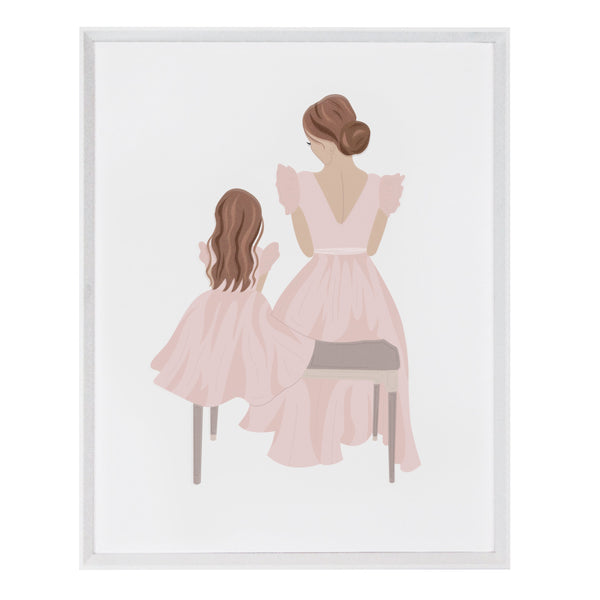 QUADRO BAILARINA MAE E FILHA - MOLDURABG