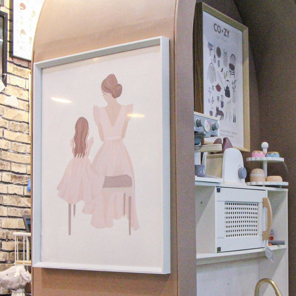 QUADRO BAILARINA MAE E FILHA - MOLDURANGG