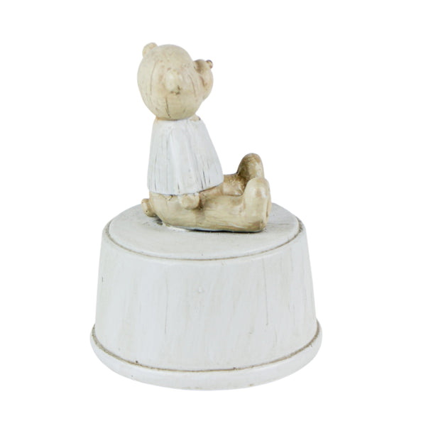 CAIXA DE MUSICA URSO COM ROUPA