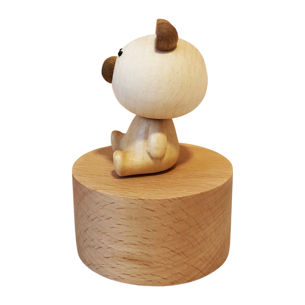 CAIXA DE MUSICA URSO DE MADEIRA TALHADA TOCA MUSICA WHEN YOU WISH UPON A START