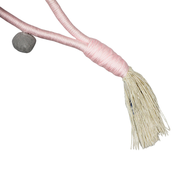 ADORNO DE PAREDE LUA ROSA COM POMPOM