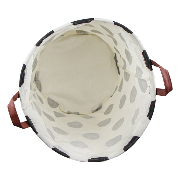 CESTO BRINQUEDO BOLAS PRETA PLASTIFICADO