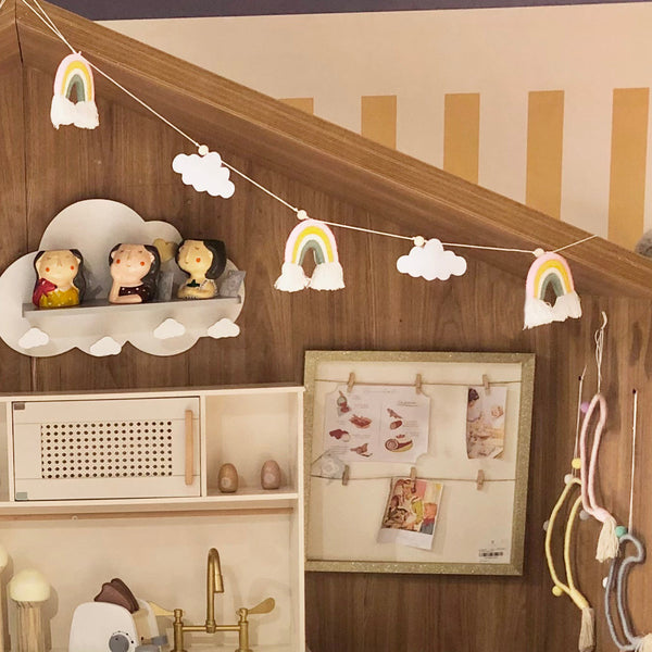 FIO DECORATIVO ARCO IRIS E NUVENS