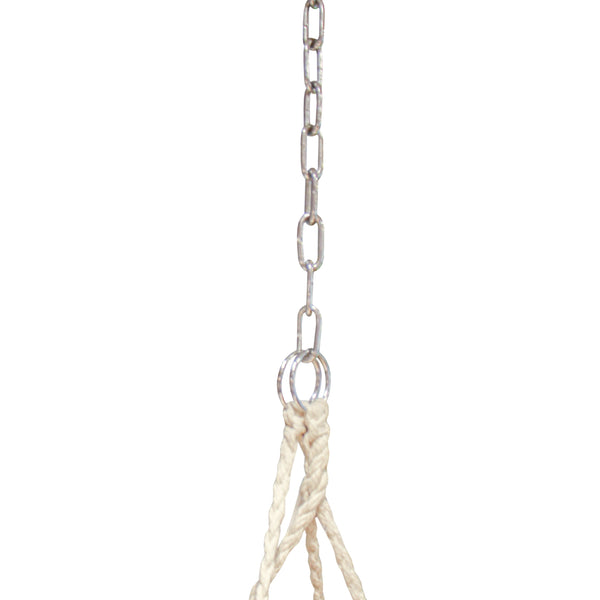 M1 POLTRONA DE PENDURAR MACRAME ACOMPANHA GANCHO, MOSQUETAO E CORRENT