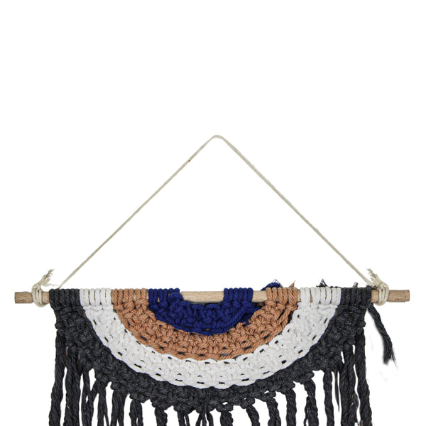 DECORACAO DE PAREDE EM CROCH� CINZA