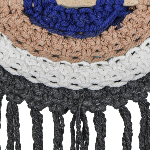 DECORACAO DE PAREDE EM CROCH� CINZA