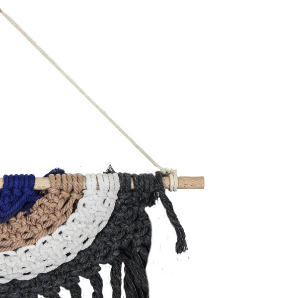 DECORACAO DE PAREDE EM CROCH� CINZA