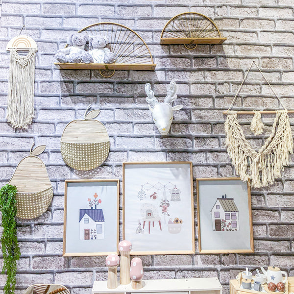 DECORACAO DE PAREDE ARCO IRIS MACRAME