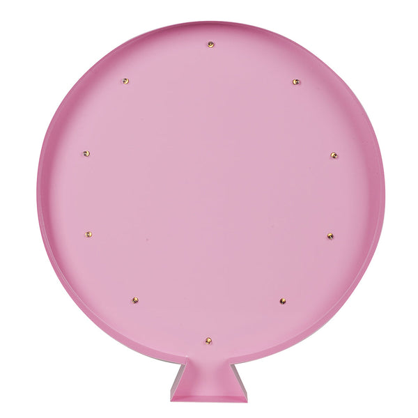 LUM. DE PAREDE BALAO ROSA BEBE A PILHA