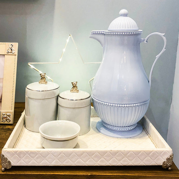 KIT HIGIENE 3PC URSO PRATA E BRANCO