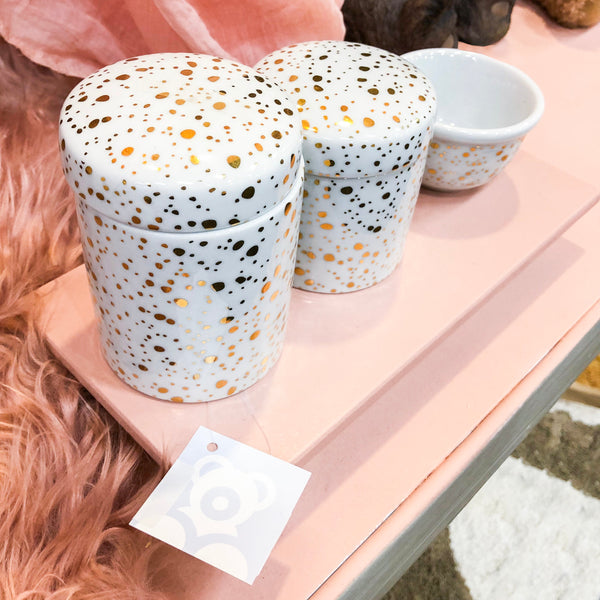 KIT HIGIENE 3PC CEU ESTRELADO DOURADO FUNDO BRANCO