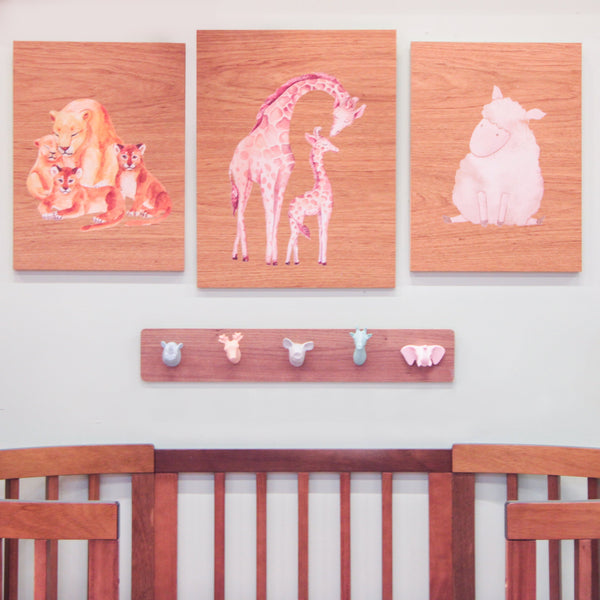 QUADRO LEOA E FILHOTES M MADEIRA