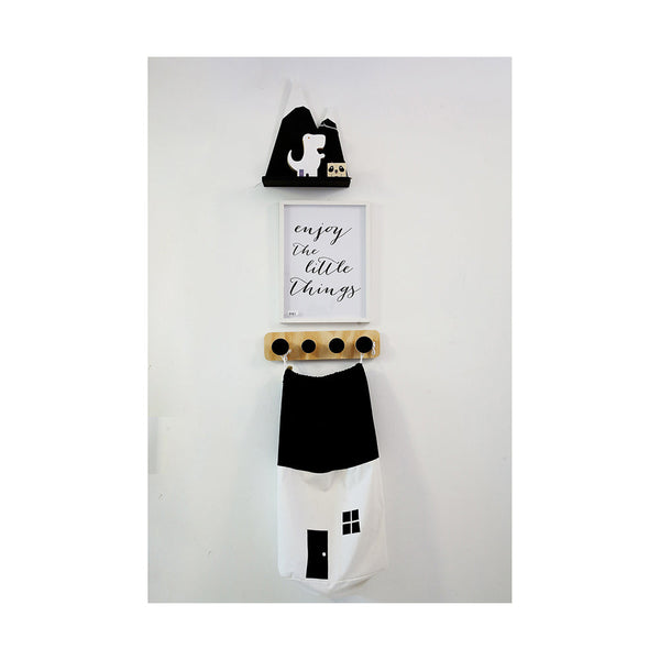 JG 2 CESTO BRINQUEDO CASINHA PRETO E BRANCO